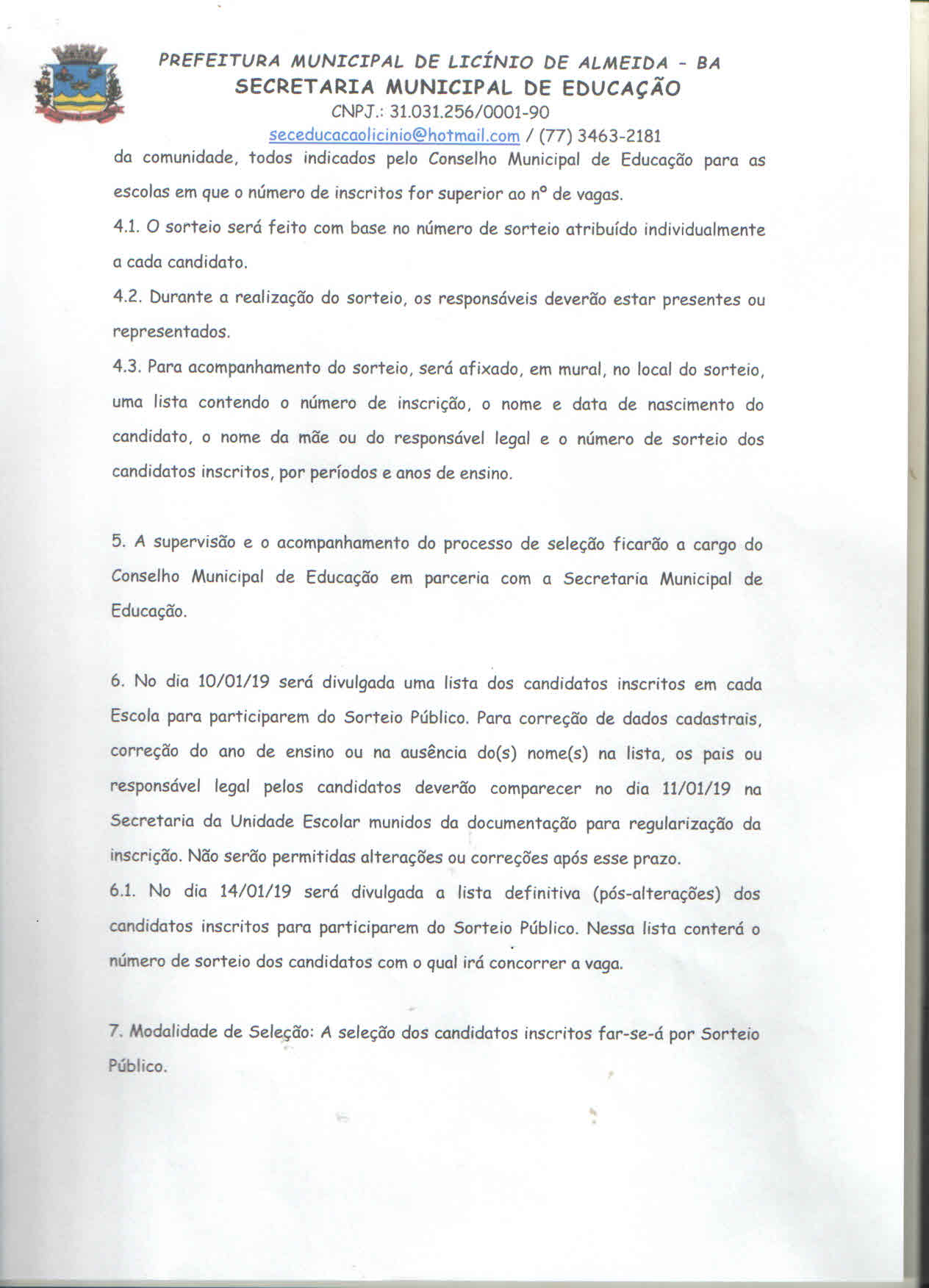 portaria pingo 3