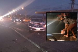 Após filho ficar em estado grave em acidente, pai pinta quebra-molas na BA-262 em Brumado