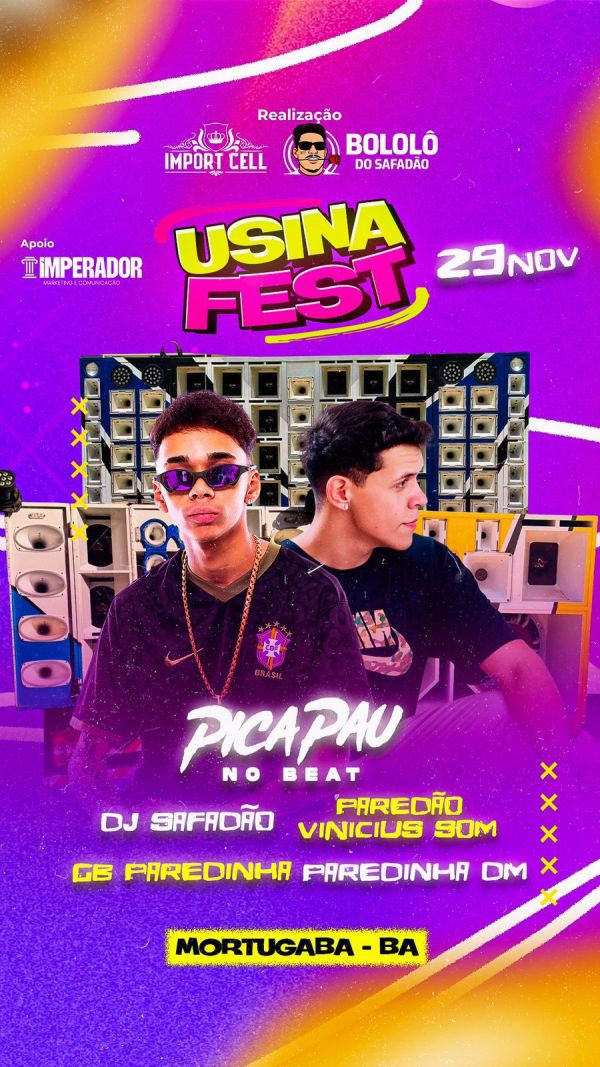 Mortugaba se Prepara para Megafesta com Atra&ccedil;&otilde;es de Peso na USINA FEST Neste S&aacute;bado.