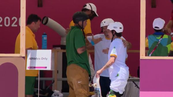 Pedro Barros leva a prata no skate park nas Olimpíadas de Tóquio; australiano é ouro