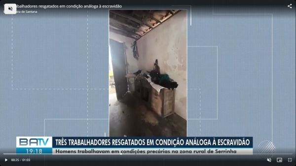 Trabalhadores são resgatados em condição semelhante à de escravos no interior da Bahia