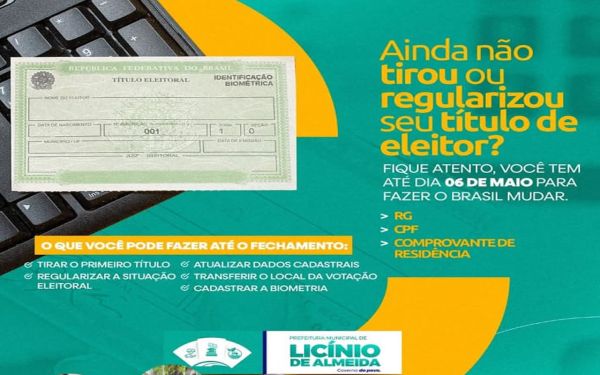 CONTAGEM REGRESSIVA EM LIC&Iacute;NIO DE ALMEIDA: O Futuro da Bahia Passa Pelas Suas M&atilde;os At&eacute; 06 de Maio