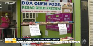Vitória da Conquista: Moradores montam mercadinho solidário para ajudar quem precisa durante pandemi