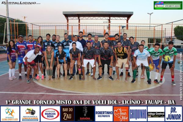 1° GRANDE TORNEIO VOLEIBOL 4 X4 MISTO - TAUAPE - LICÍNIO -BAHIA