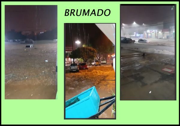 Brumado: forte chuva causa alagamentos em ruas e no hospital da cidade