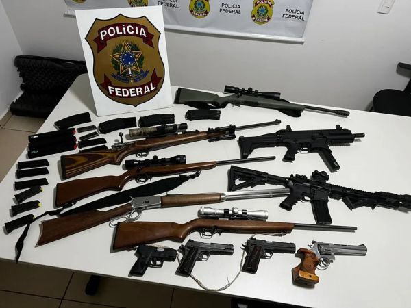 Veja armas apreendidas pela PF durante ação contra organizadores de atos antidemocráticos