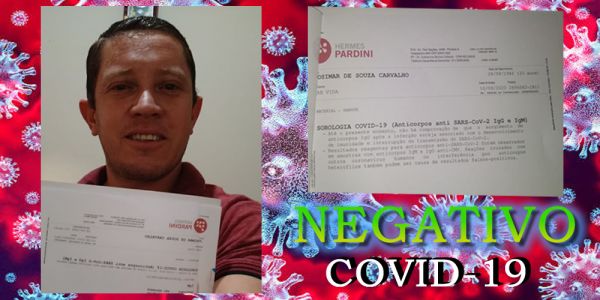Licínio de Almeida : Resultado do Contraprova Para Covid-19 de Josimar dá NEGATIVO em Laboratório Pa
