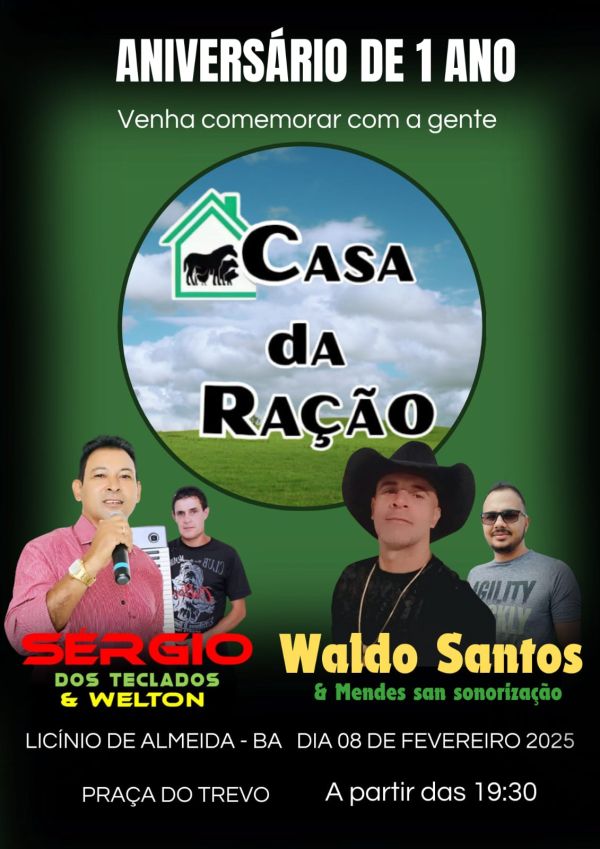 Comemoração de 1 Ano da Casa da Ração em Licínio de Almeida.
