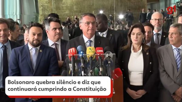 primeiro discurso de Bolsonaro após derrota no segundo turno para Lula.
