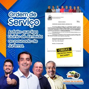 Licínio de Almeida: Dr Fred Publica Ordem de Serviço que Liga Licínio ao Povoado de Jurema. 