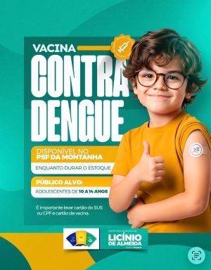 Lic&iacute;nio de Almeida inicia vacina&ccedil;&atilde;o de adolescentes e intensifica combate ao Aedes Aegypti